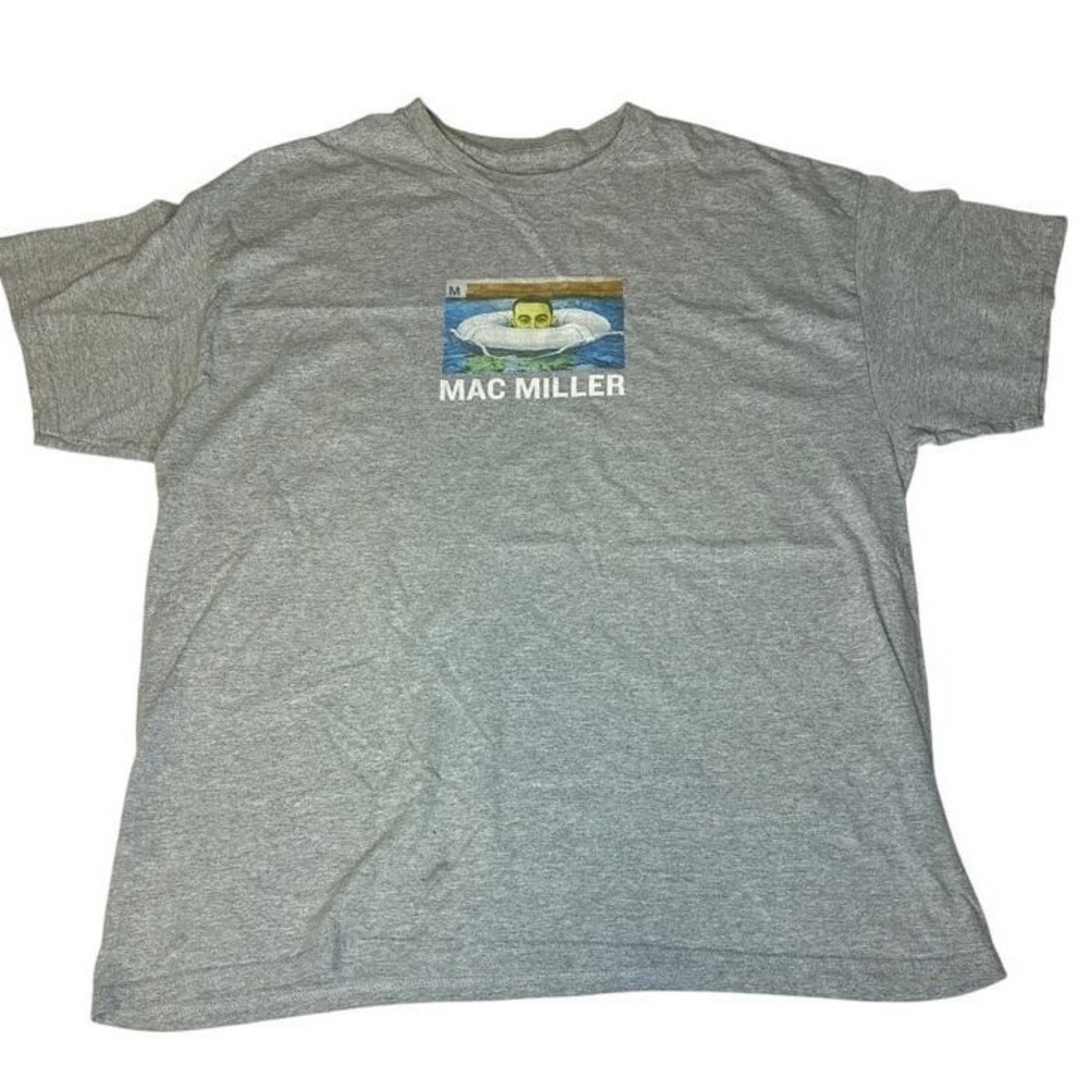 Product By Mac Miller T-Shirt Unisex Rare XL Cotton Hiphop Streetwear Gray Music